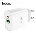 Cargador Hoco C80A PD 20W Dual USB-C + USB Blanco