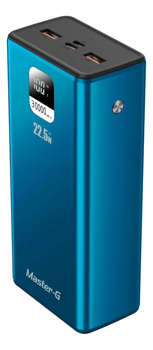 Power Bank 30000mAh 22.5W Master-G Azul Carga Rápida
