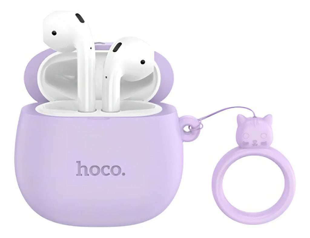 Audífonos Bluetooth Hoco EW45 Funda Gato Lila