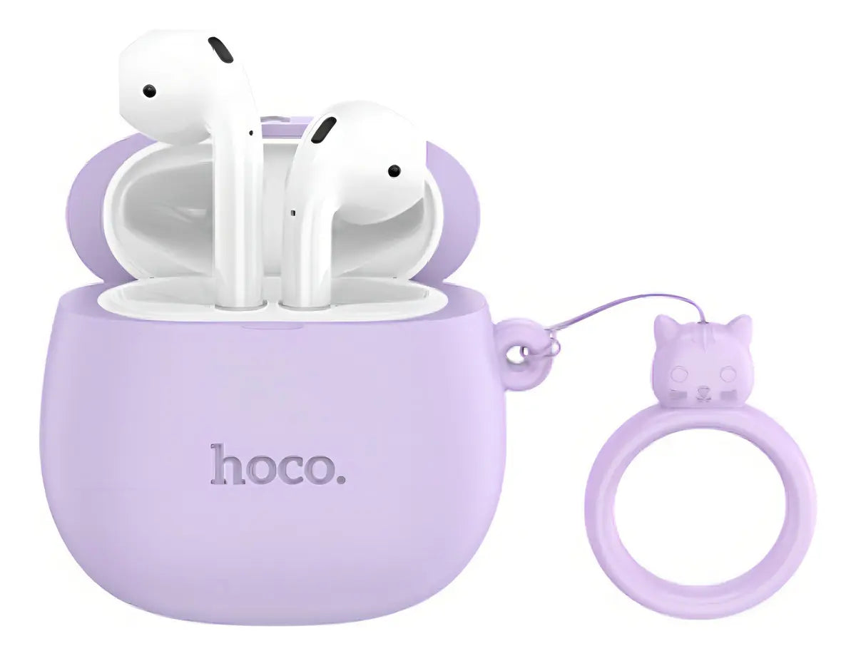 Audífonos Bluetooth Hoco EW45 Funda Gato Lila